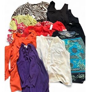 Bundle Of 12 piece Chico’s Womens Spring and Summer Tops - Size: 3 (16 XL)